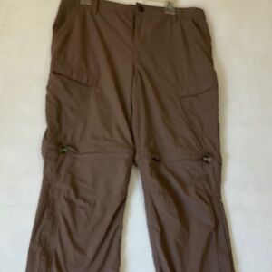 REI children’s Sahara brown convertible cargo pants size 14/16